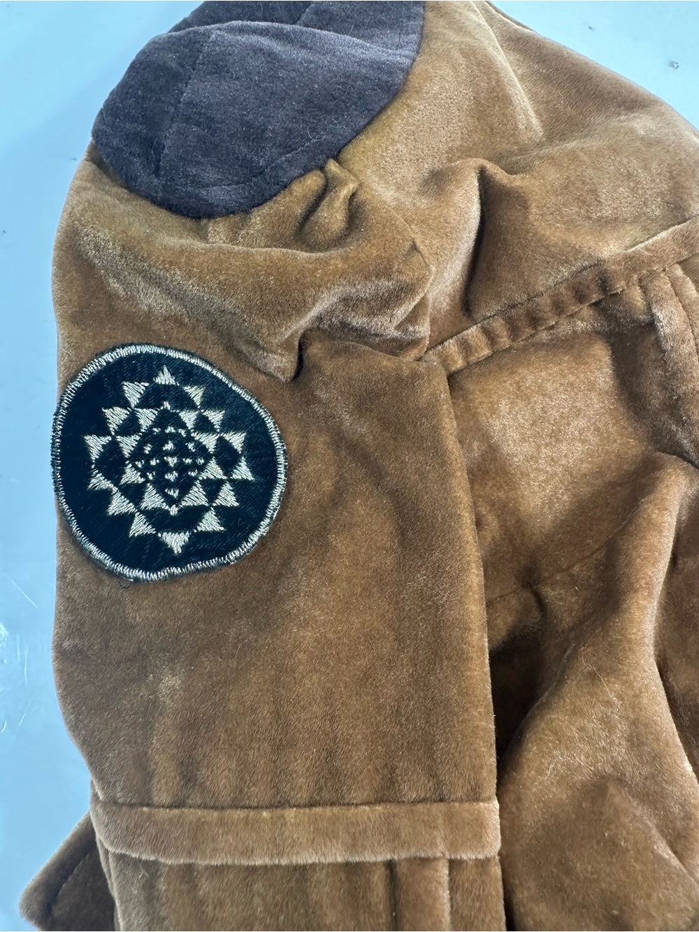 Battlestar Gallactica Brown Suede Military-Style Cropped Jacket - Picture 7 of 8
